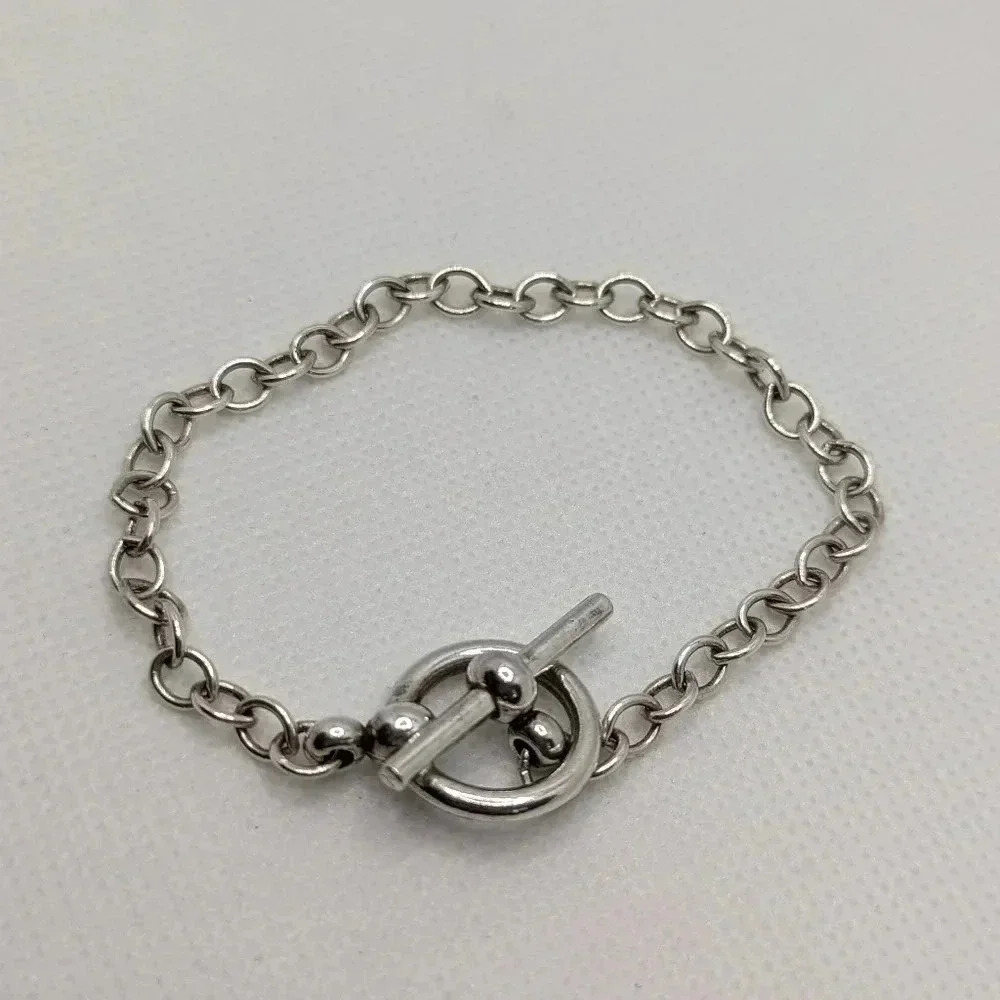 Silver Toggle Chain Bracelet - Women Jewelry